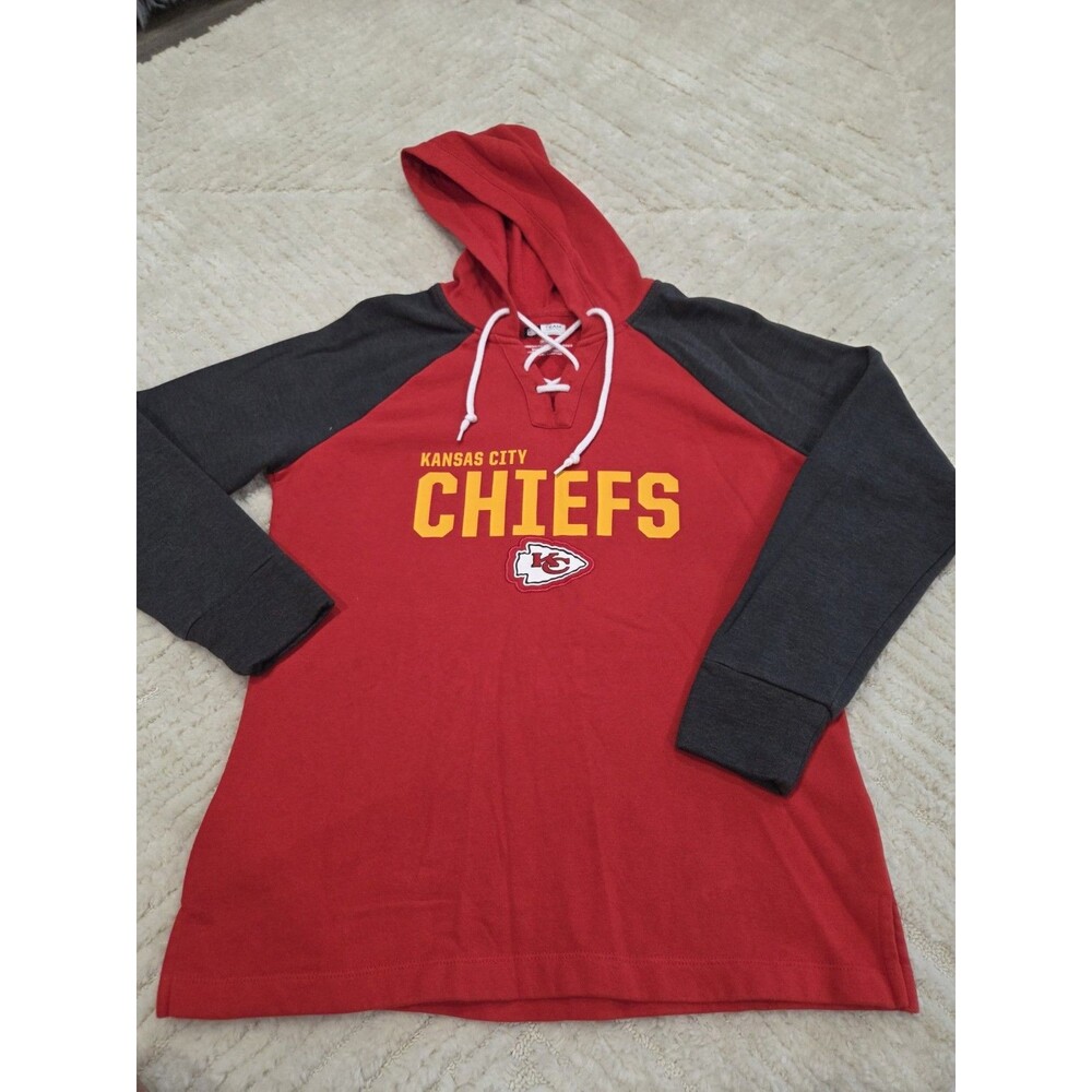 Kansas City Chiefs NFL Majestic Women's  Hoodie MEDIUM B5